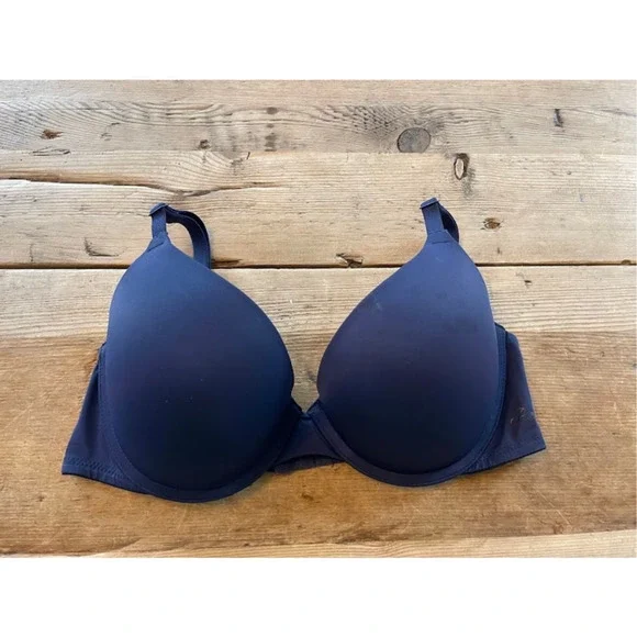 Victoria's Secret PINK Midnight Navy 34DD Wear Everywhere Push Up Bra - Picture 1 of 2